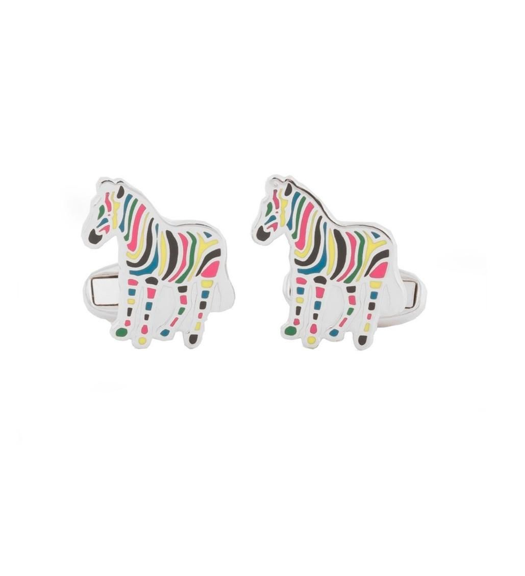MULTI-COLOURED Zebra CUFFLINKS
