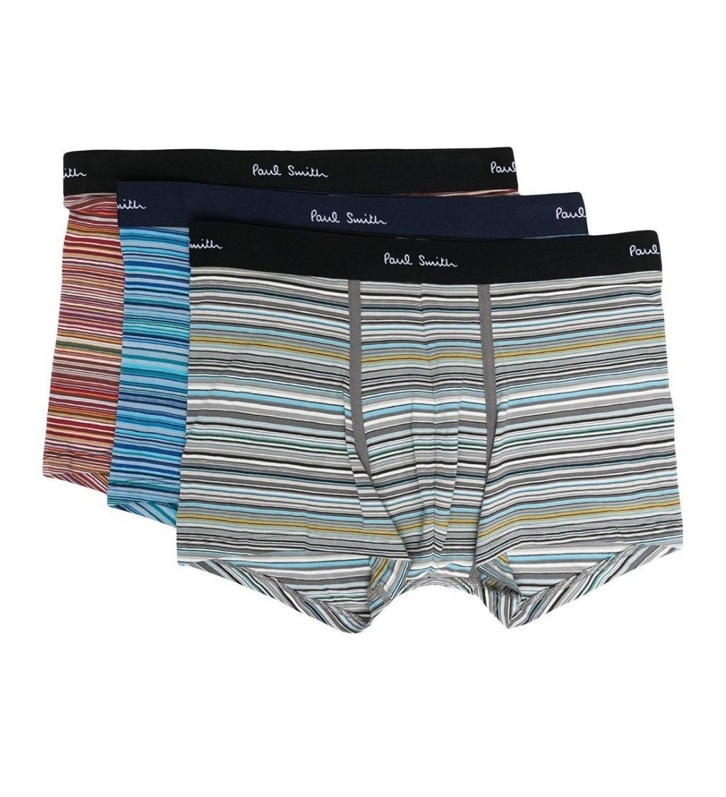 Mixed Signature Striped 3 Pack Boxer Shorts - Image 2