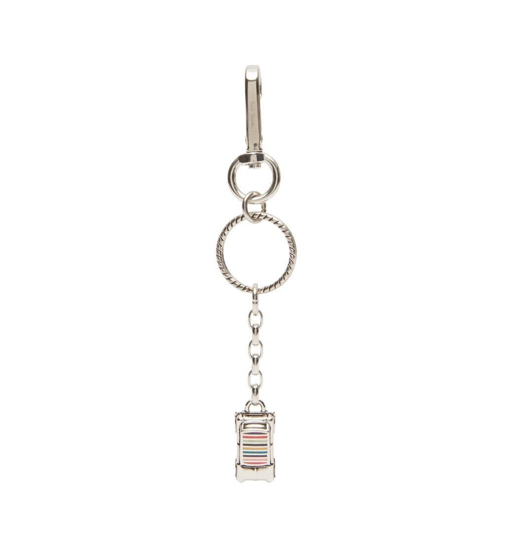 Multi Stripe Mini Car Keyring