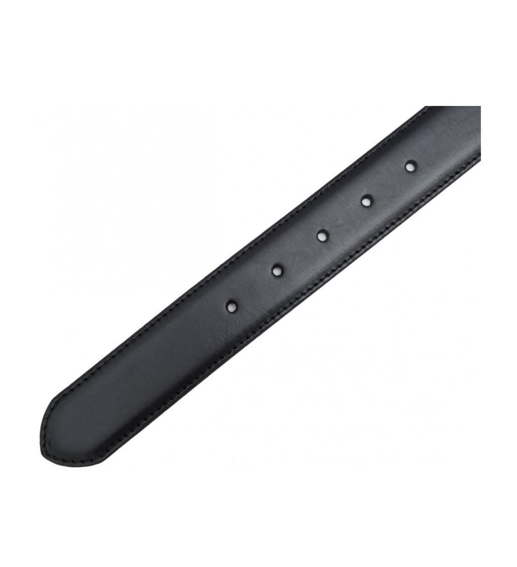 Black SIGNATURE STRIPE KEEPER LEATHER belt - Image 3