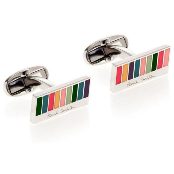Signature Logo Mini Stripe Cufflinks