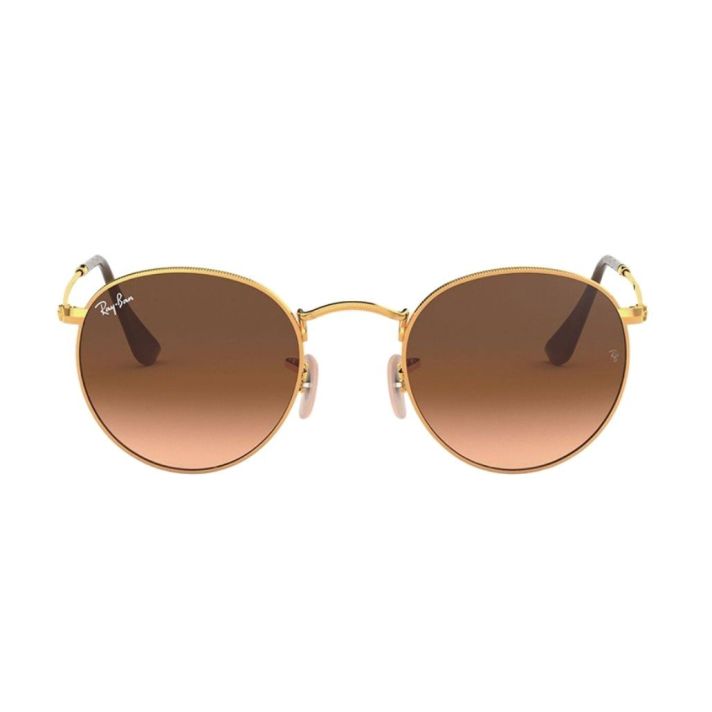 Round Metal Pink Brown RB3447 Sunglasses
