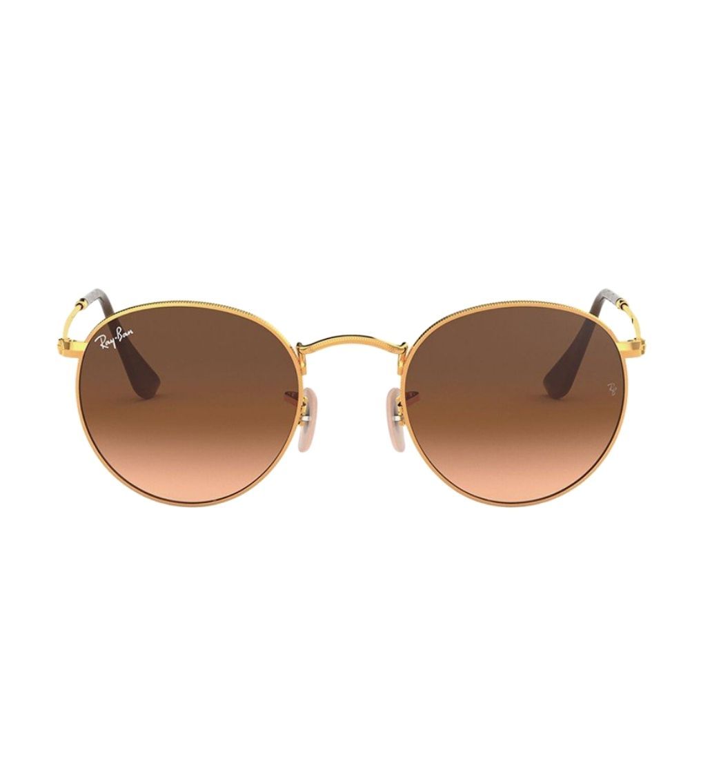 Round Metal Pink Brown RB3447 Sunglasses