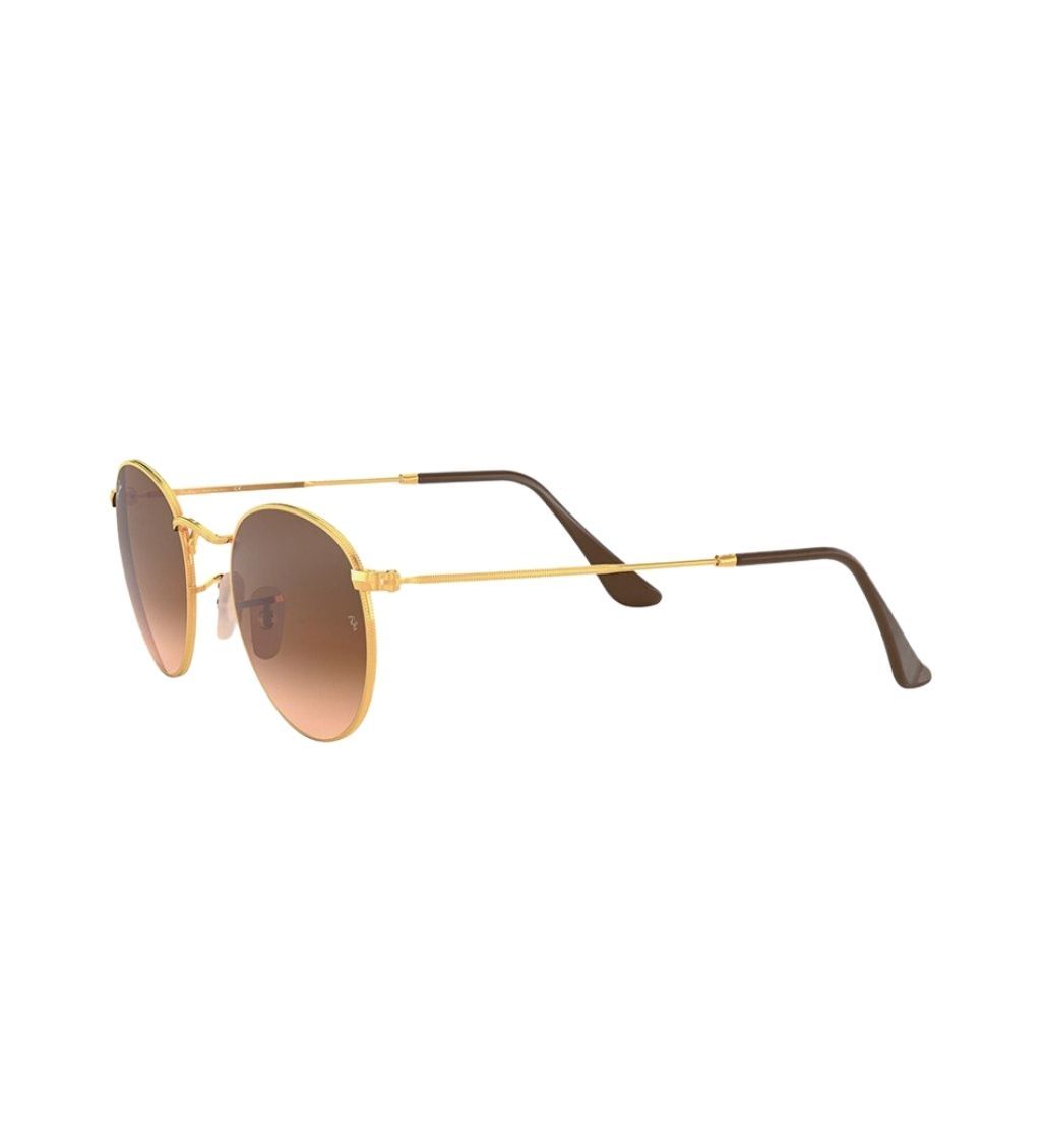 Round Metal Pink Brown RB3447 Sunglasses - Image 3
