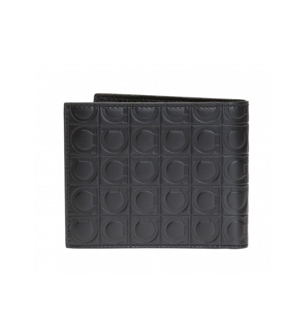 Black Gancini Logo Bi-fold Wallet - Image 5