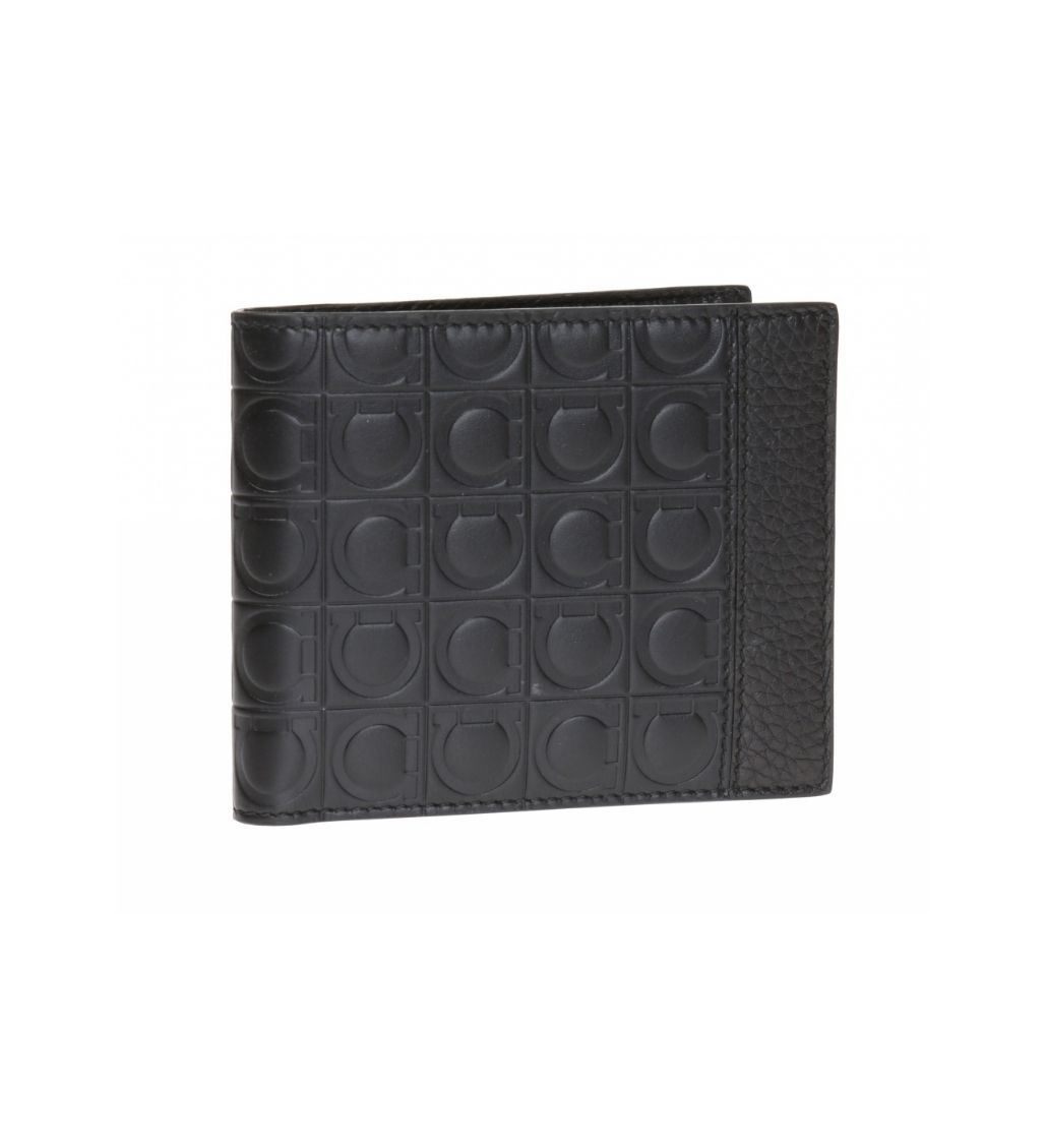 Black Gancini Logo Bi-fold Wallet - Image 3