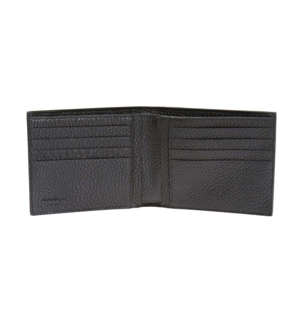 Black Gancini Logo Bi-fold Wallet - Image 4