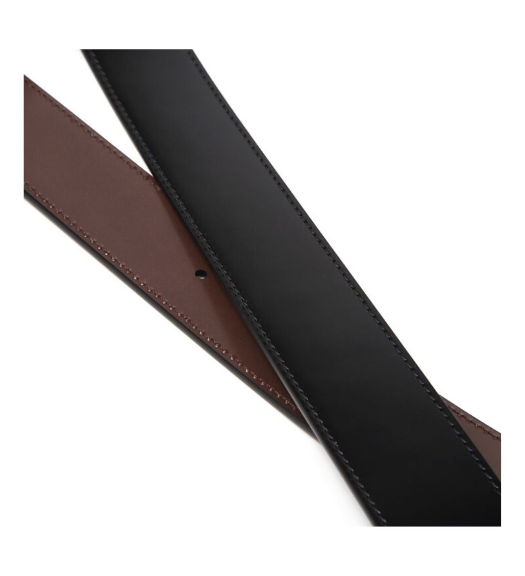 Black/Brown Double Gancini Calf Leather Reversible Belt - Image 5