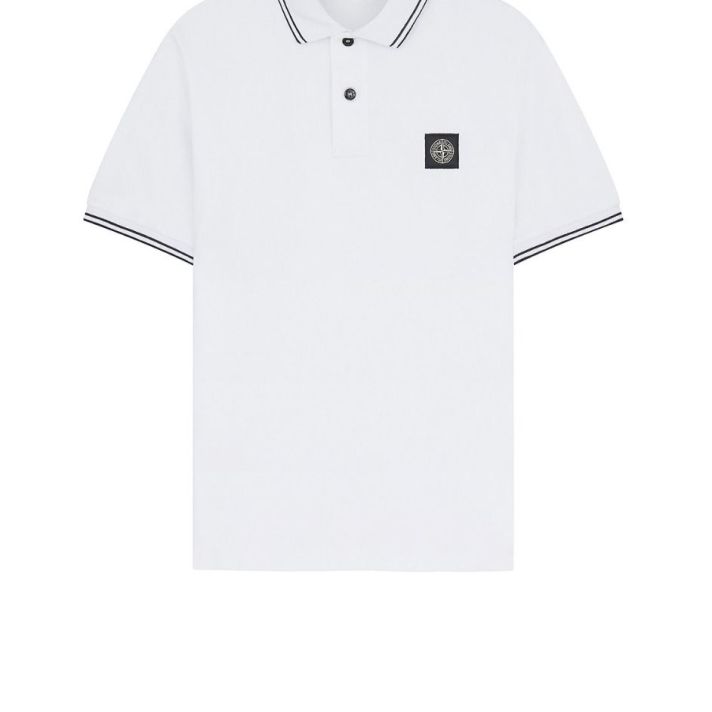 Logo-patch cotton-piqué polo shirt