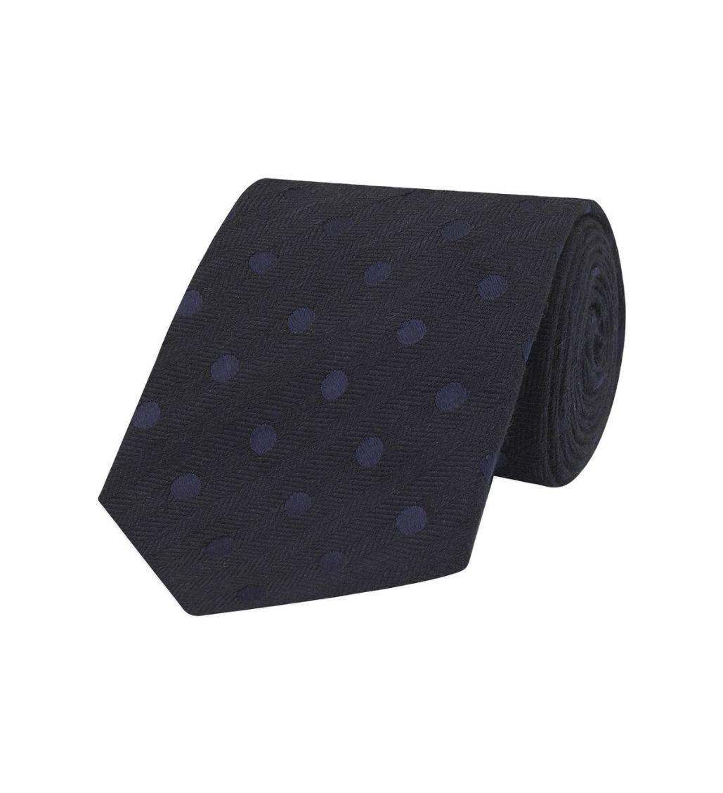 Grey Polka Dot Spot Blend Noile Tie