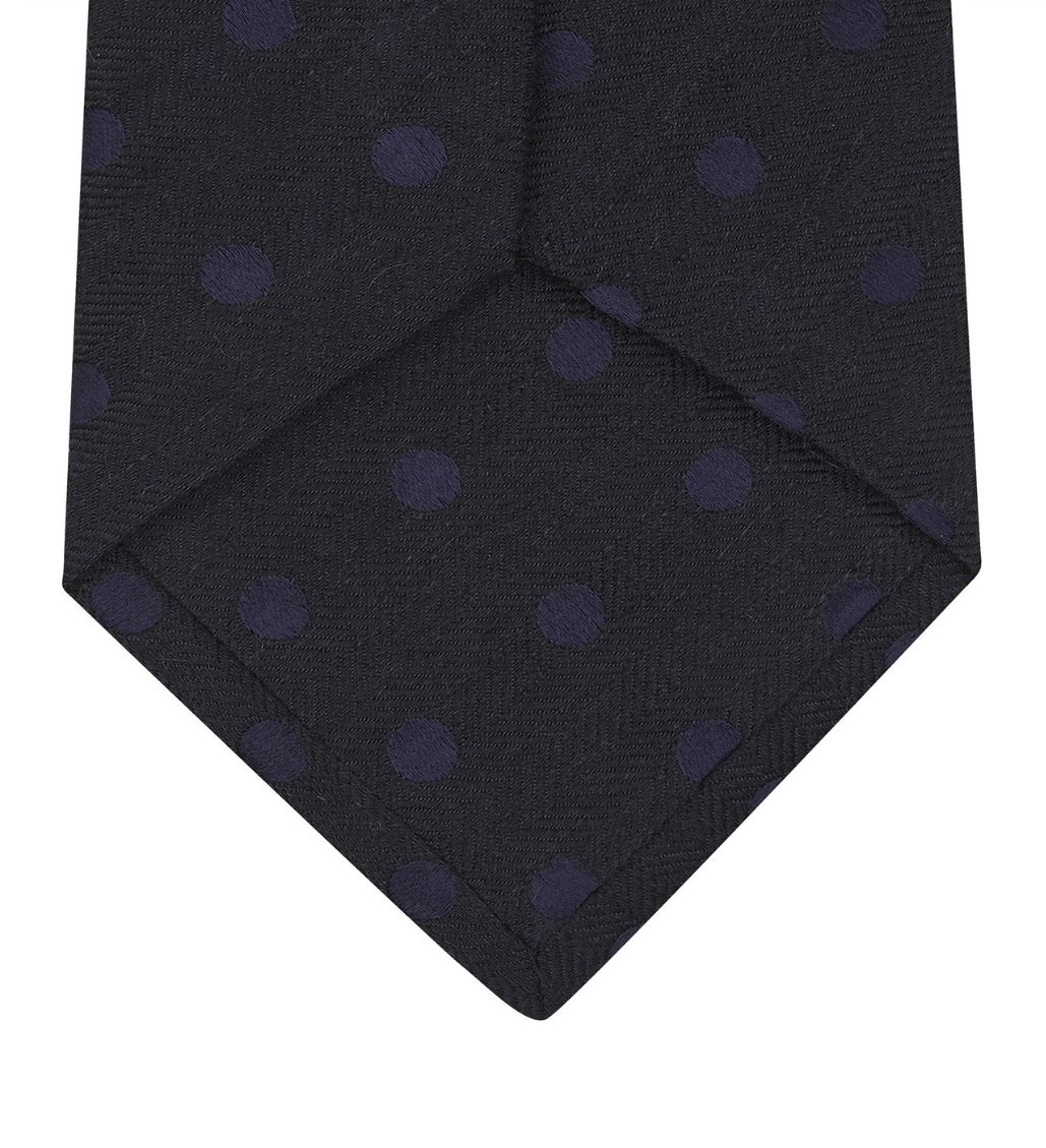 Grey Polka Dot Spot Blend Noile Tie - Image 2
