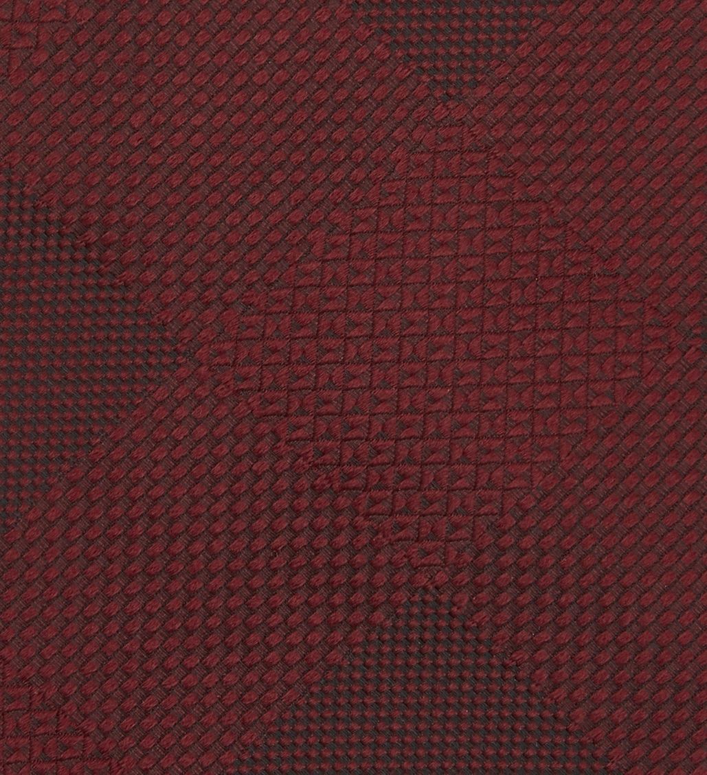 Magadar Large Check Red Silk Tie - Image 3