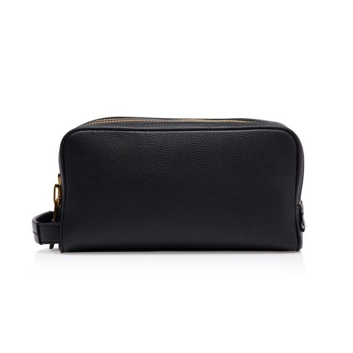 Tom Ford Double Zip Dopp Black Wash Bag