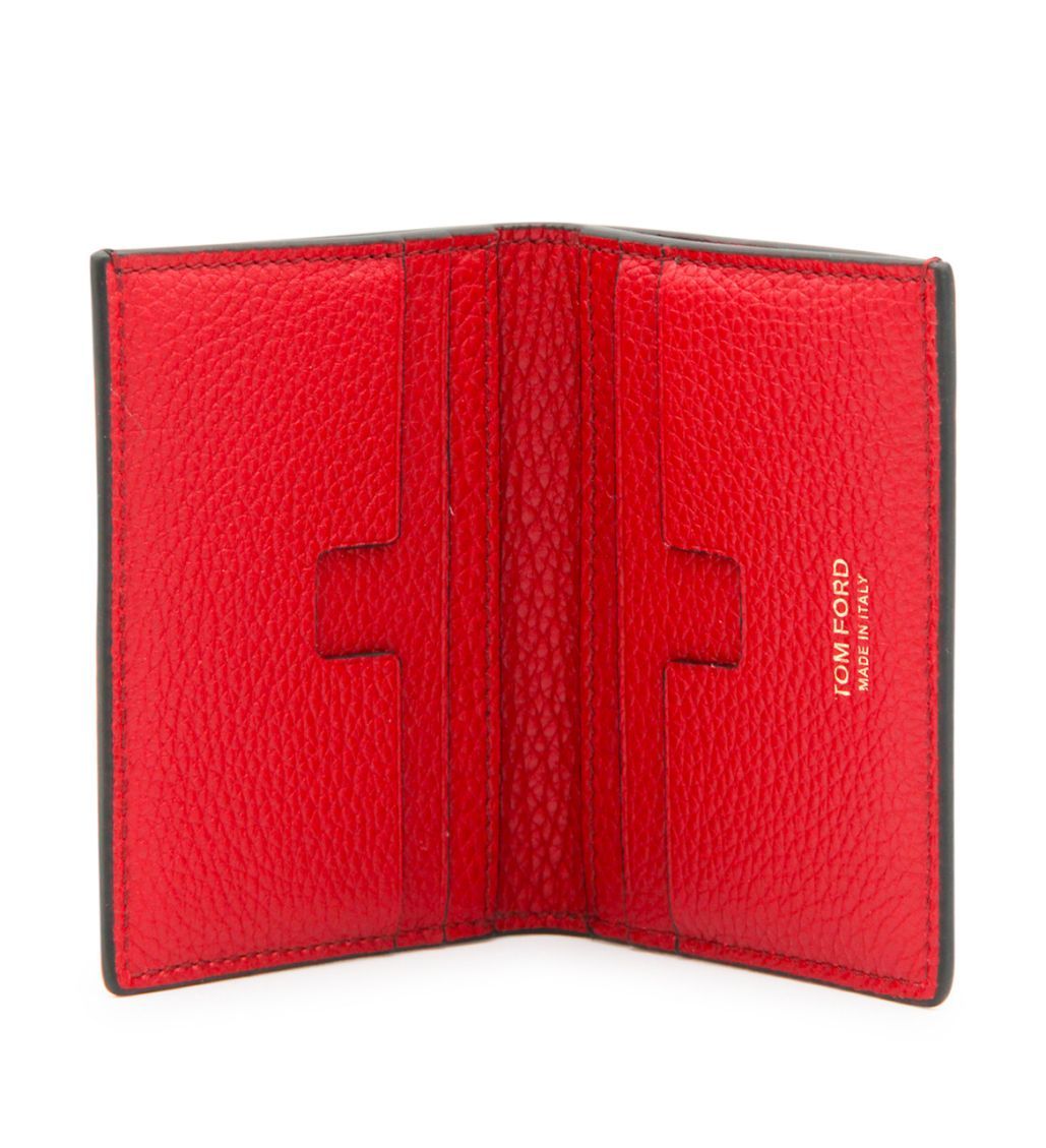 Tom Ford Two-tone black red folding wallet credit card holder - Image 2