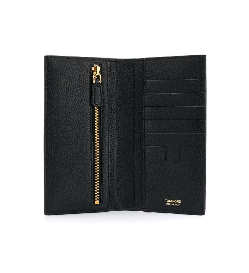 Tom Ford Logo Stamp Black Long Wallet - Image 2