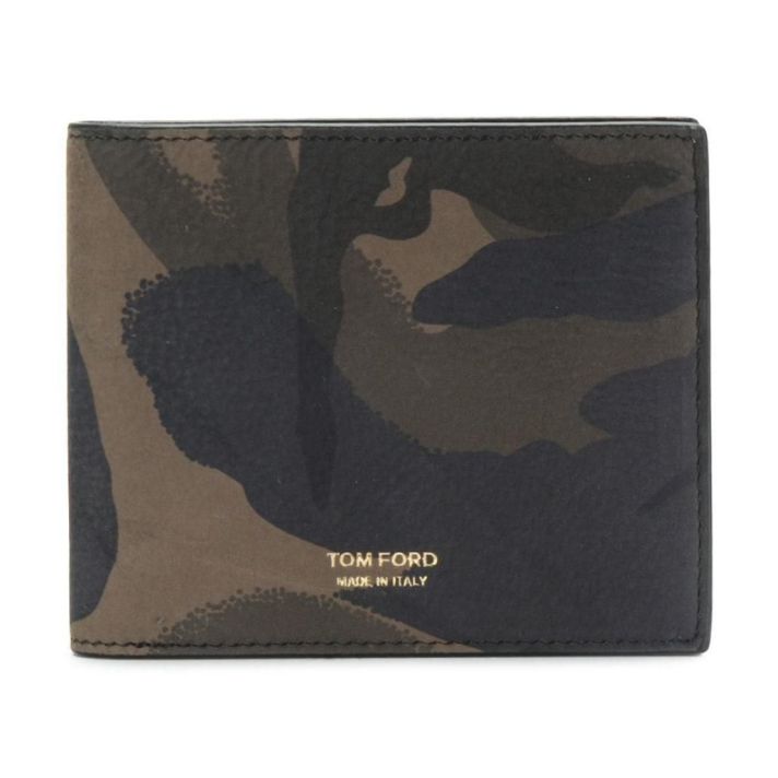 Camouflage Nubuck Leather Bifold Wallet