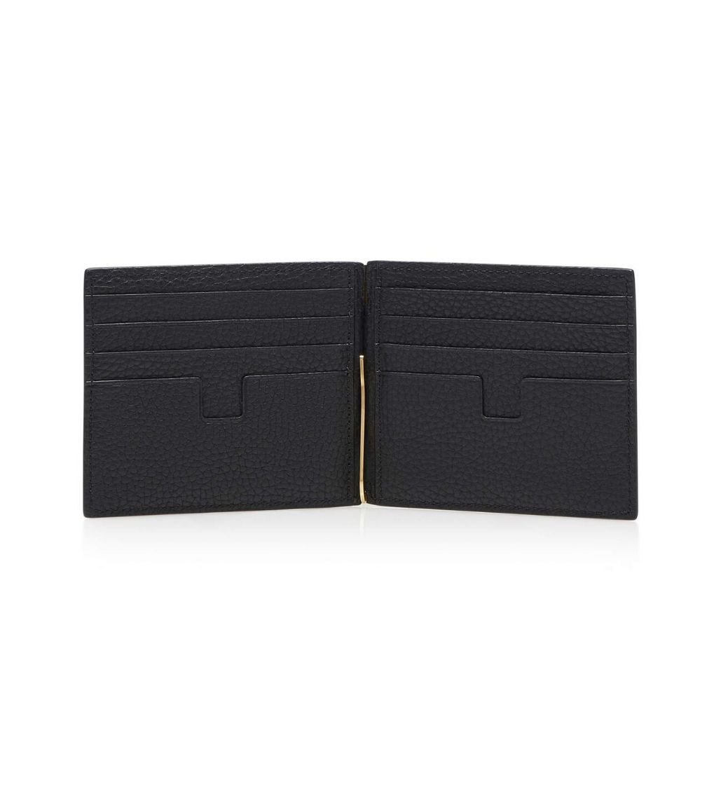 Tom Ford T Line Money Clip Black Billfold Wallet - Image 2