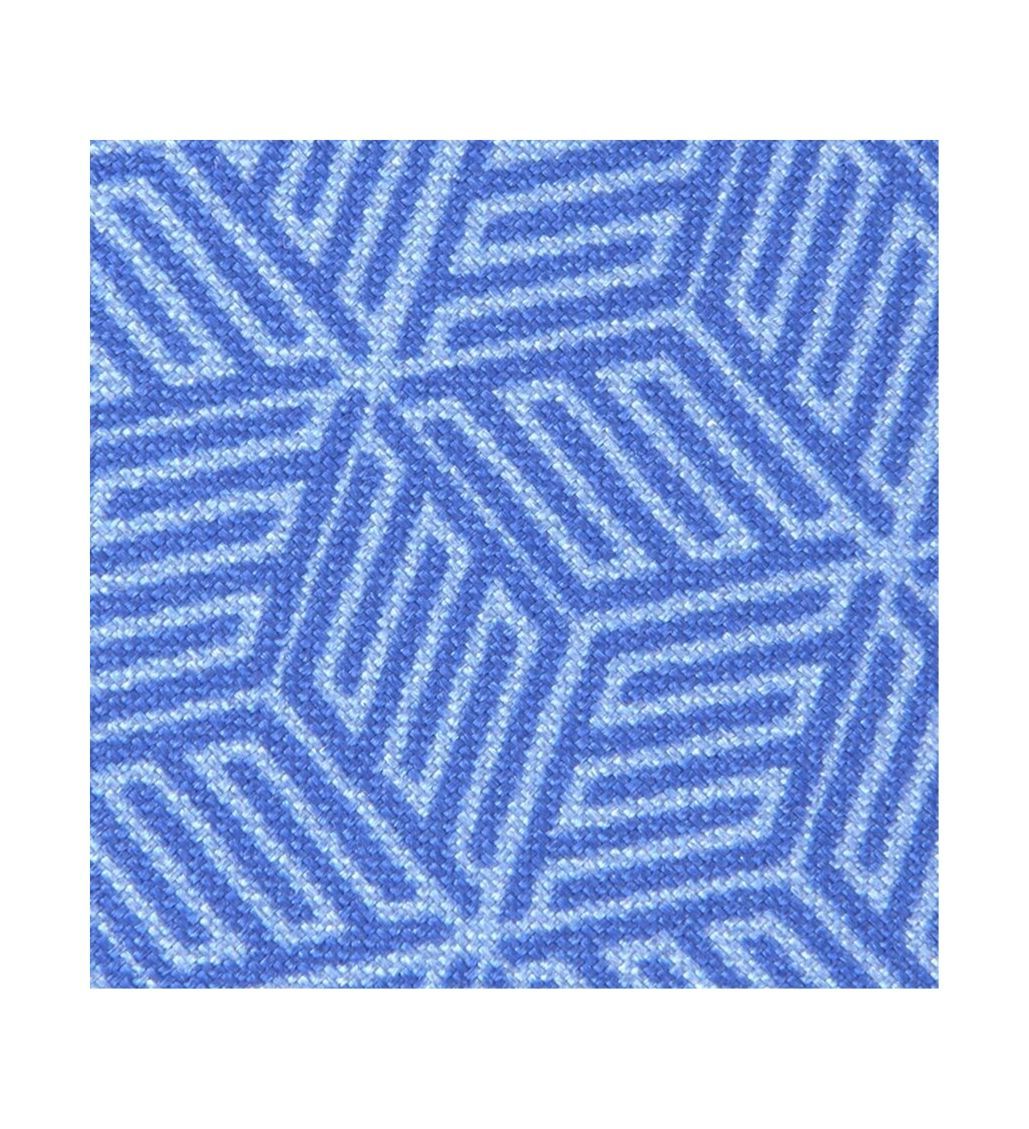 Geometric Honeycomb Tonal Blue Silk Tie - Image 2