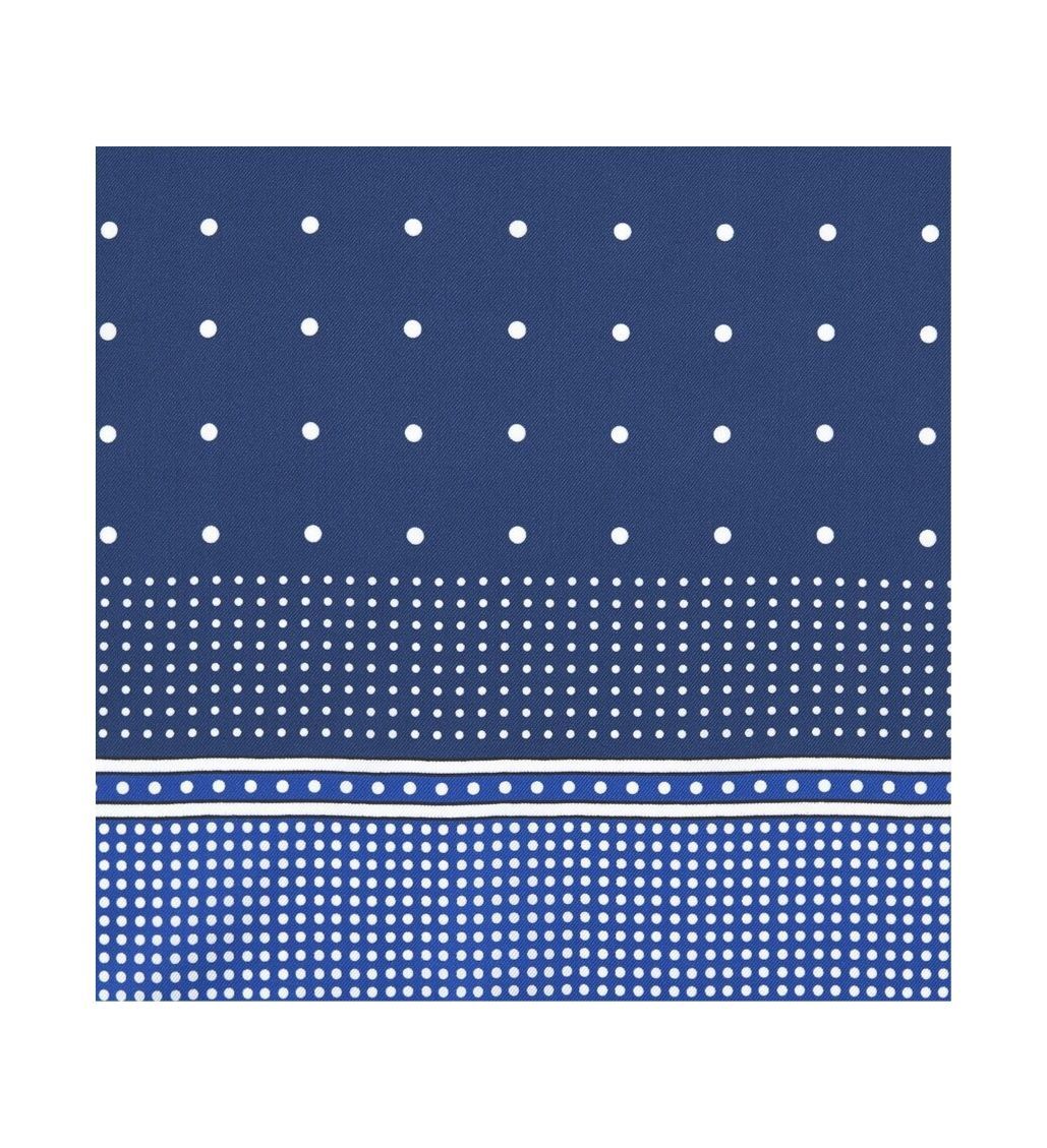 NAVY SPOTTED POCKET SQUARE - Image 2