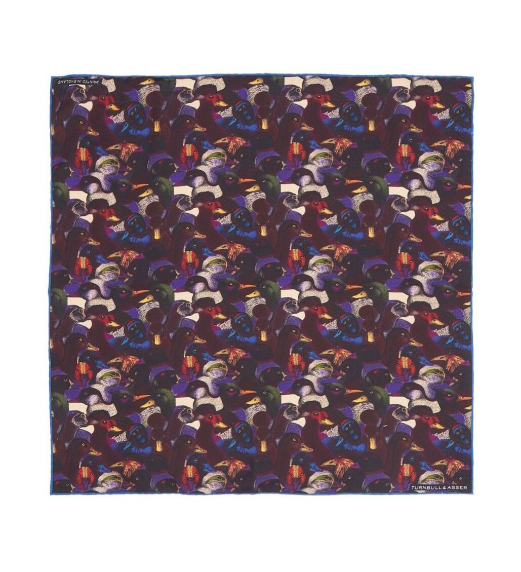 MULTICOLOURED DUCKTOWN SILK POCKET SQUARE - Image 3