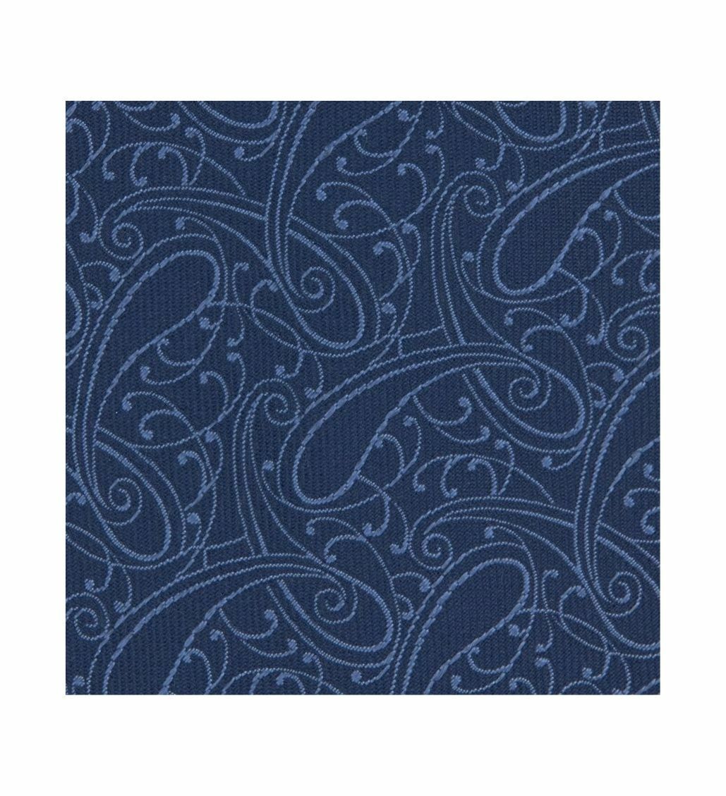 Turnbull & Asser Paisley Branch Tonal Blue Silk Tie 8cm - Image 3