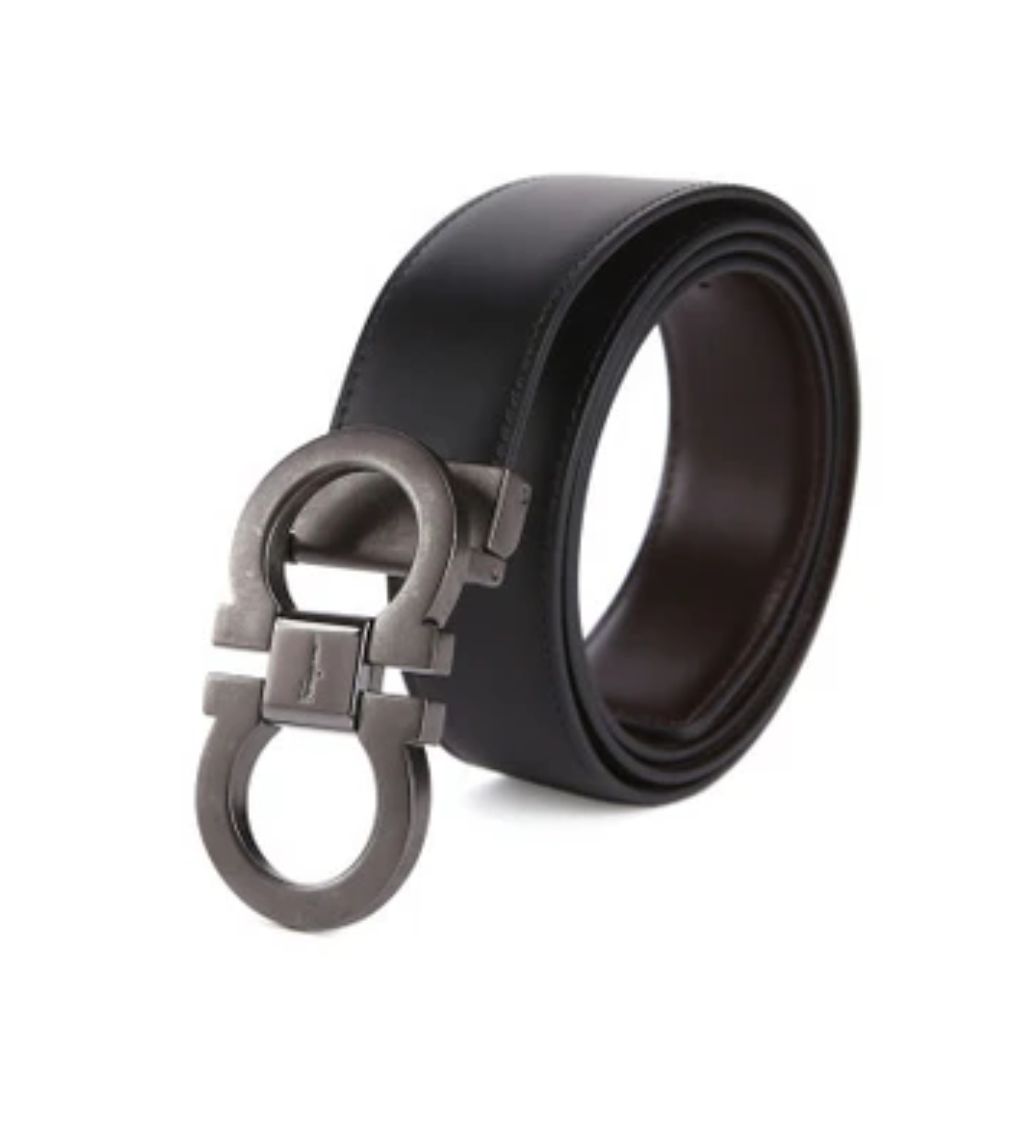 Salvatore Ferragamo Gancini Reversible Belt Black Brown
