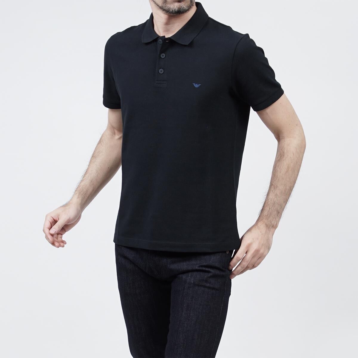 Emporio Armani EA Mens Navy Blue Polo T Shirt Eagle Logo All Sizes