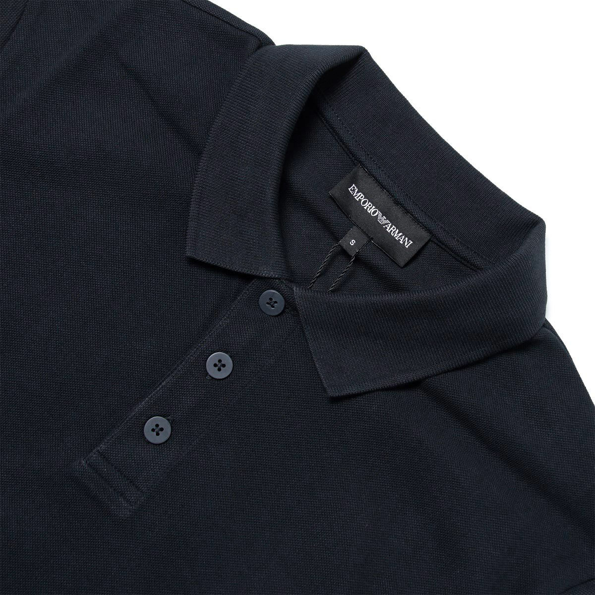 Emporio Armani EA Mens Navy Blue Polo T Shirt Eagle Logo All Sizes - Image 3